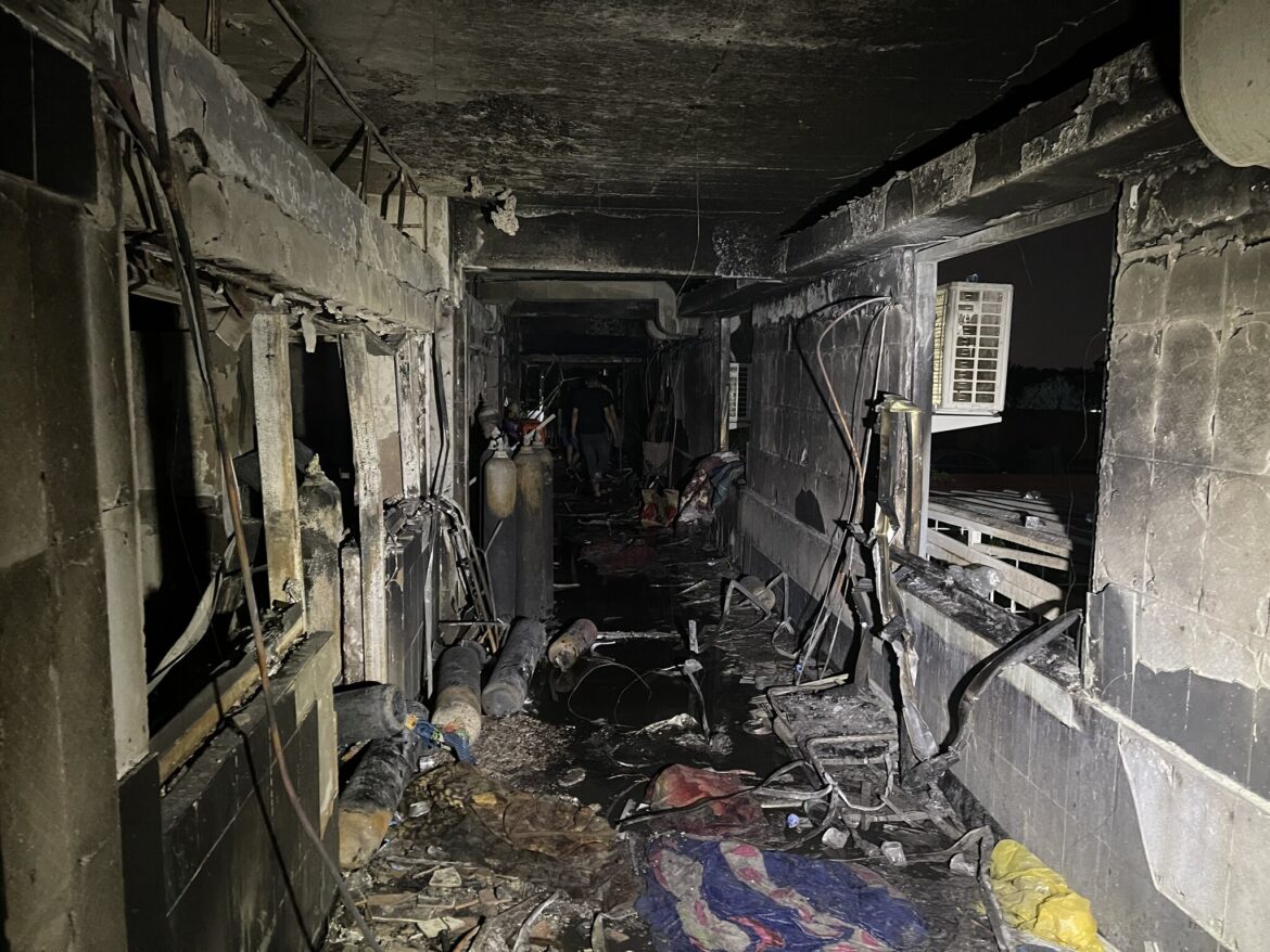 Fire at Baghdad Hospital Packed with Covid Patients Kills at Least 82