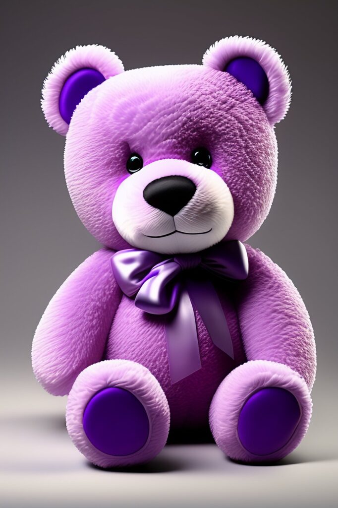 ai generated, teddy bear, purple bear-7761599.jpg